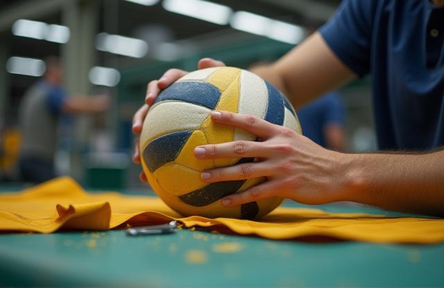 Image showing the manufacturing process of a volleyball or sports net