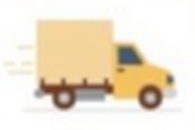 Illustration or photo showing a shipping box or truck