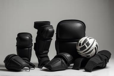Image of volleyball knee pads and elbow pads