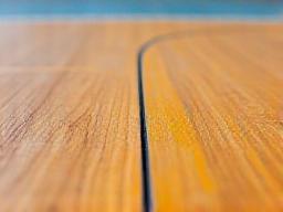 Close-up of sports court flooring material